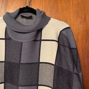 Women’s Plus Size Plaid Turtleneck Sweater - Size 2X